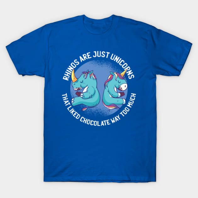 Unicorn And Rhino T-Shirt by TomCage